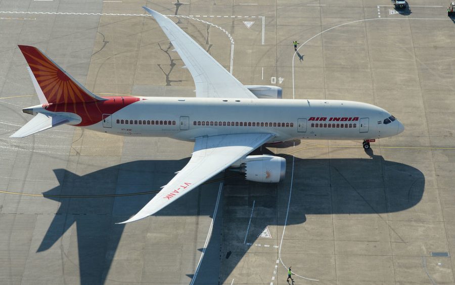 Air India Dreamliner - the Boeing 787 arrives into Sydney on August 29, 2013 in Sydney, Australia.