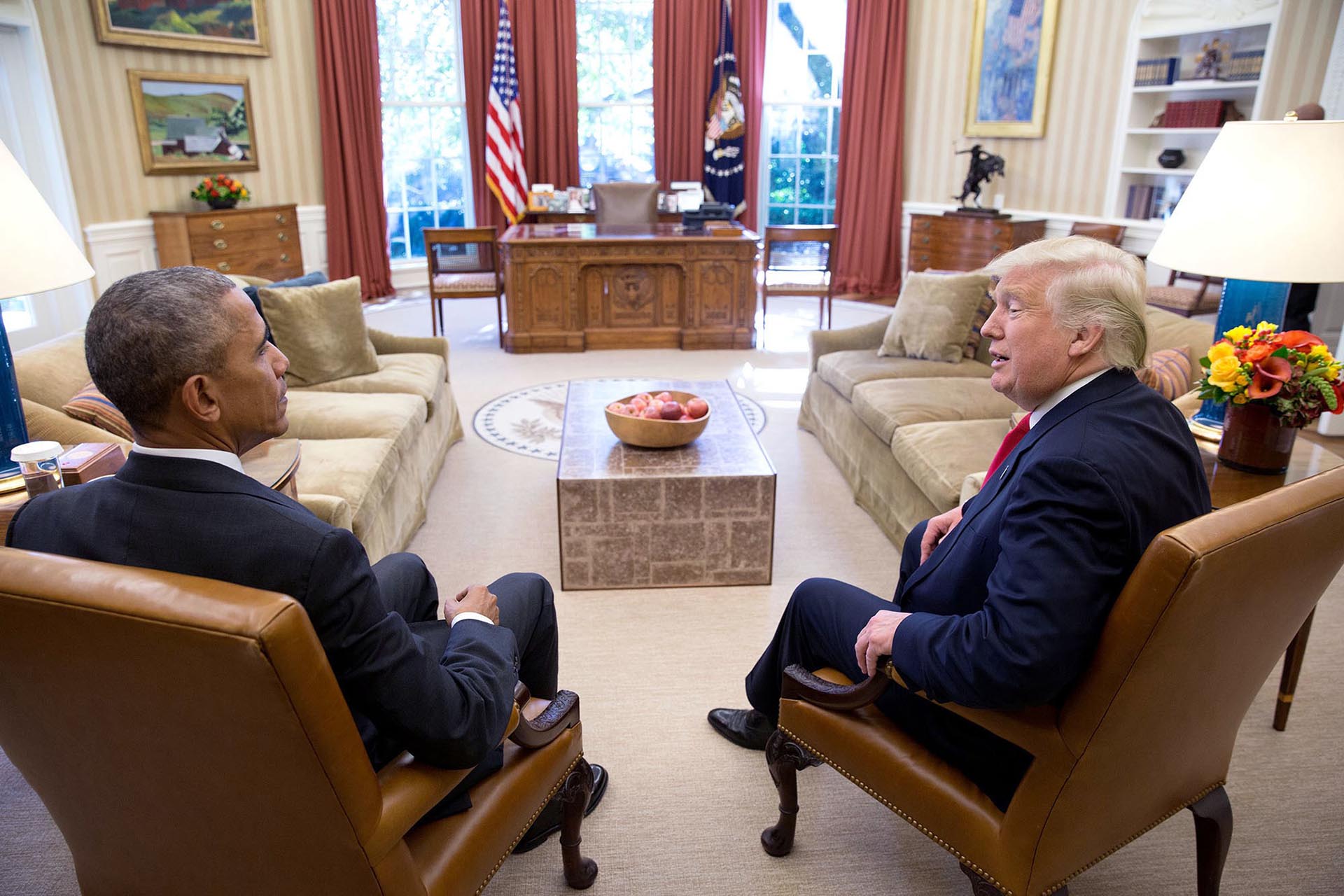 En el primer encuentro con el presidente electo, Donald Trump