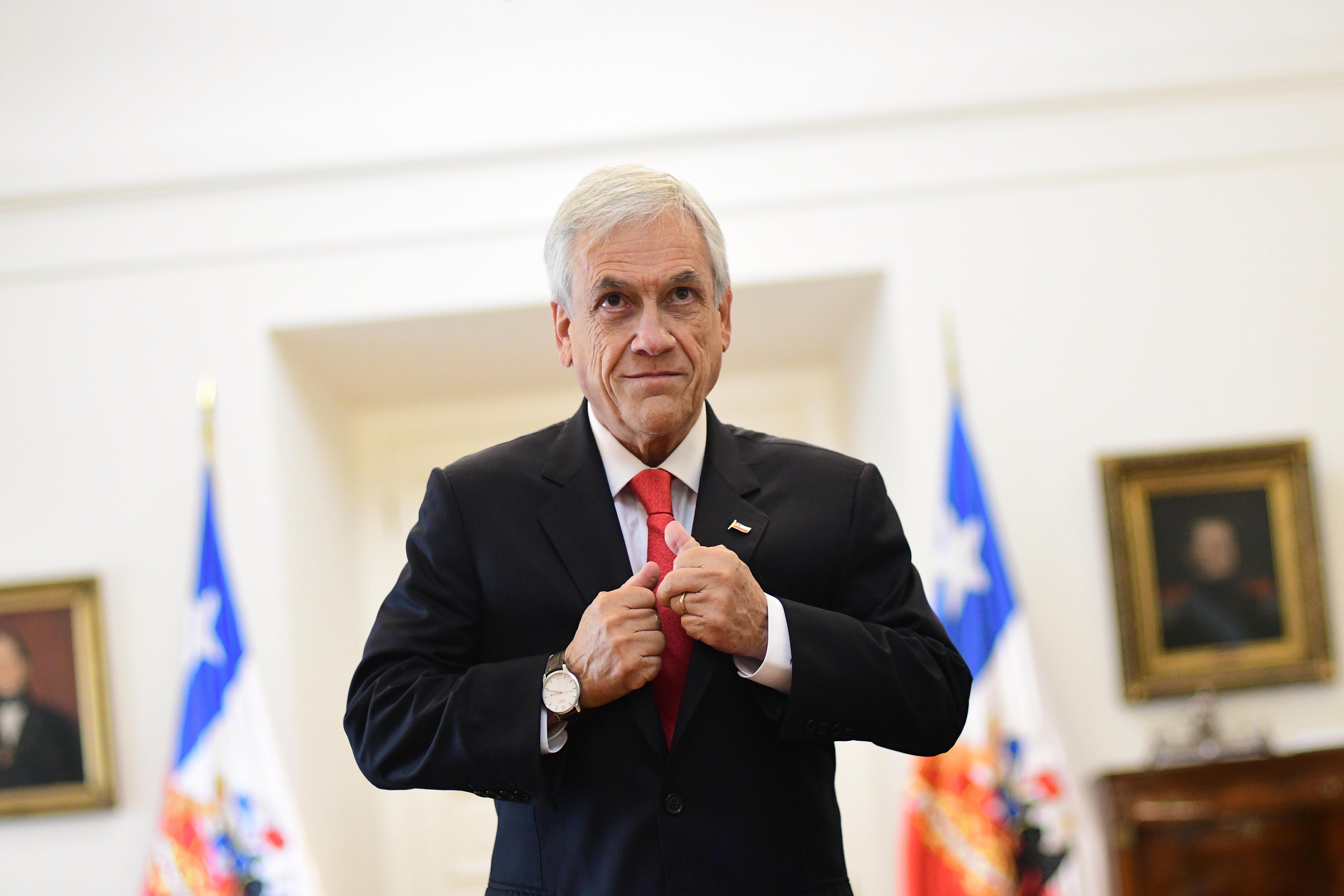 Presidente Sebastián Piñera en La Moneda.