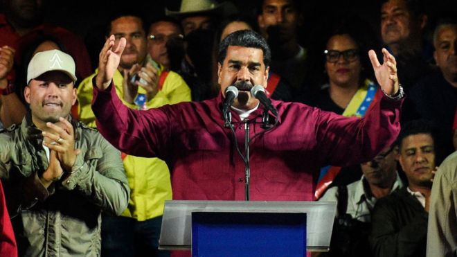 Nicolás Maduro tras su triunfo en las elecciones en Venezuela