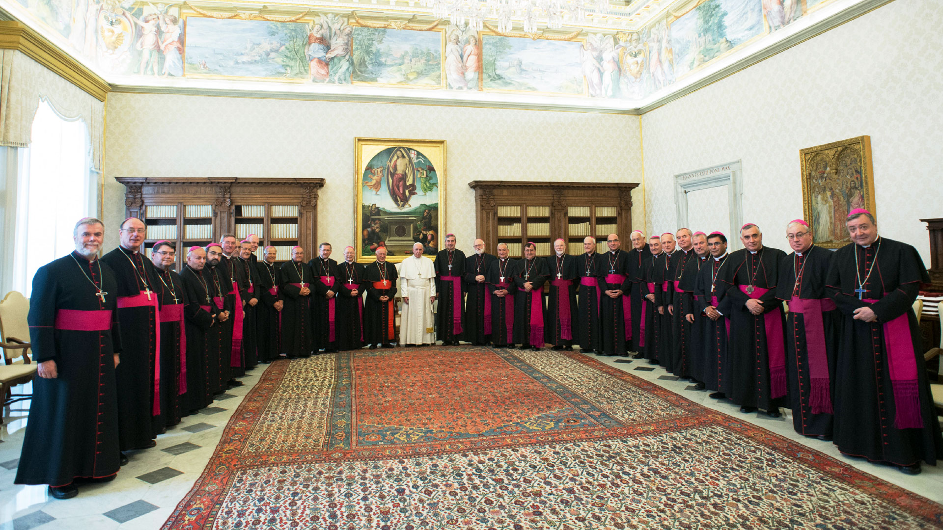 Papa Francisco con los obispos chilenos
