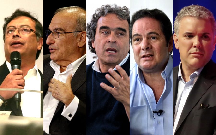 Candidatos a las elecciones en Colombia