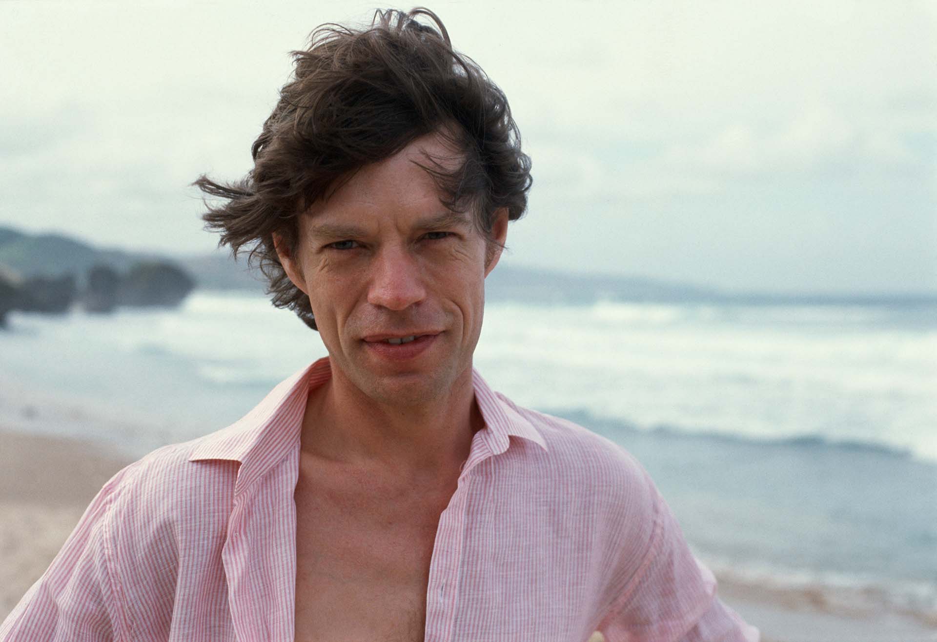 Mick Jagger on the beach at Barbados, just prior to his 40th birthday. (Photo by © Wally McNamee/CORBIS/Corbis via Getty Images)