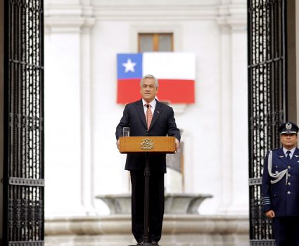 09 de Septiembre de 2013/SANTIAGO_. El Presidente de la República, Sebastián Piñera, emite su discurso durante el acto conmemorativo del Golpe Militar del 11 de septiembre de 1973 en el Palacio de La Moneda_. FOTO: PEDRO CERDA/AGENCIAUNO_.