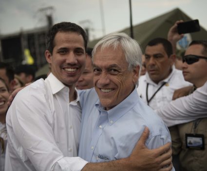 22 de FEBRERO del 2019/CÚCUTA El Presidente de la República, Sebastián Piñera, se reúne con el presidente encargado de Venezuela, Juan Guaidó, en su llegada a Cúcuta, para hacer entrega de la ayuda humanitaria. FOTO: PRESIDENCIA VIA AGENCIAUNO