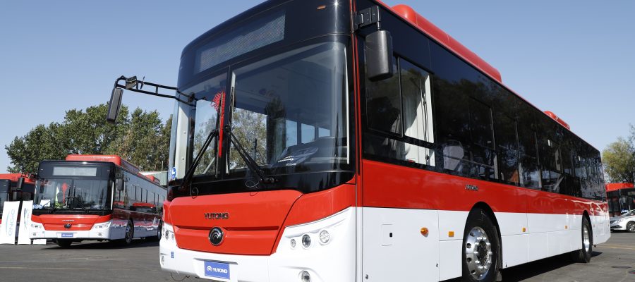 19 de enero 2019/SANTIAGO Imgenes de los nuevos buses, adquiridos para duplicar la electroflota del pas. Presentados por la Ministra y el subsecretario de Transportes FOTO: RUBEN ZAMORA/AGENCIA UNO