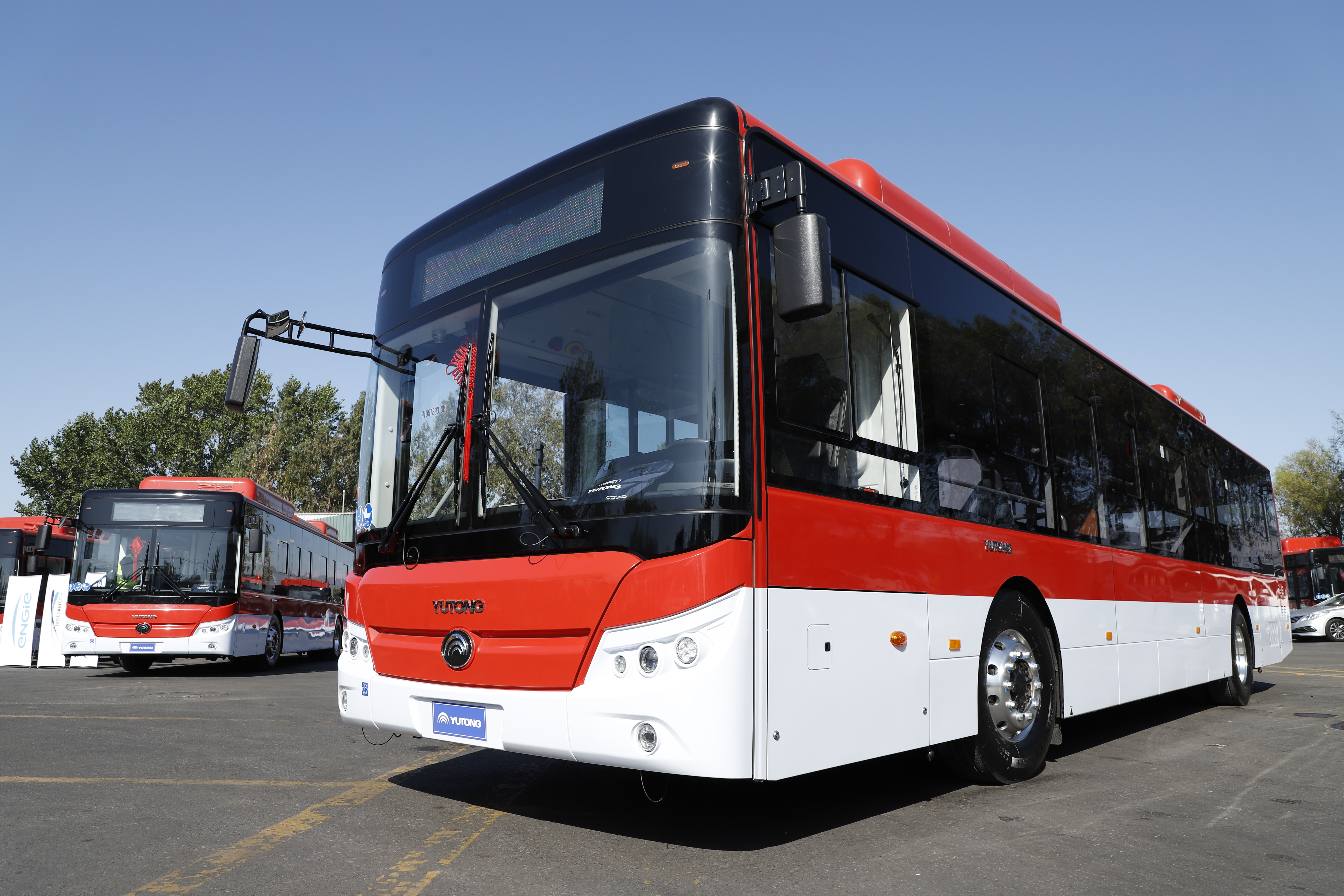 19 de enero 2019/SANTIAGO Imgenes de los nuevos buses, adquiridos para duplicar la electroflota del pas. Presentados por la Ministra y el subsecretario de Transportes FOTO: RUBEN ZAMORA/AGENCIA UNO