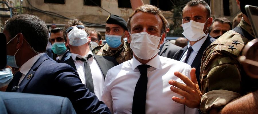 Presidente de Francia, Emmanuel Macron, visita Beirut
