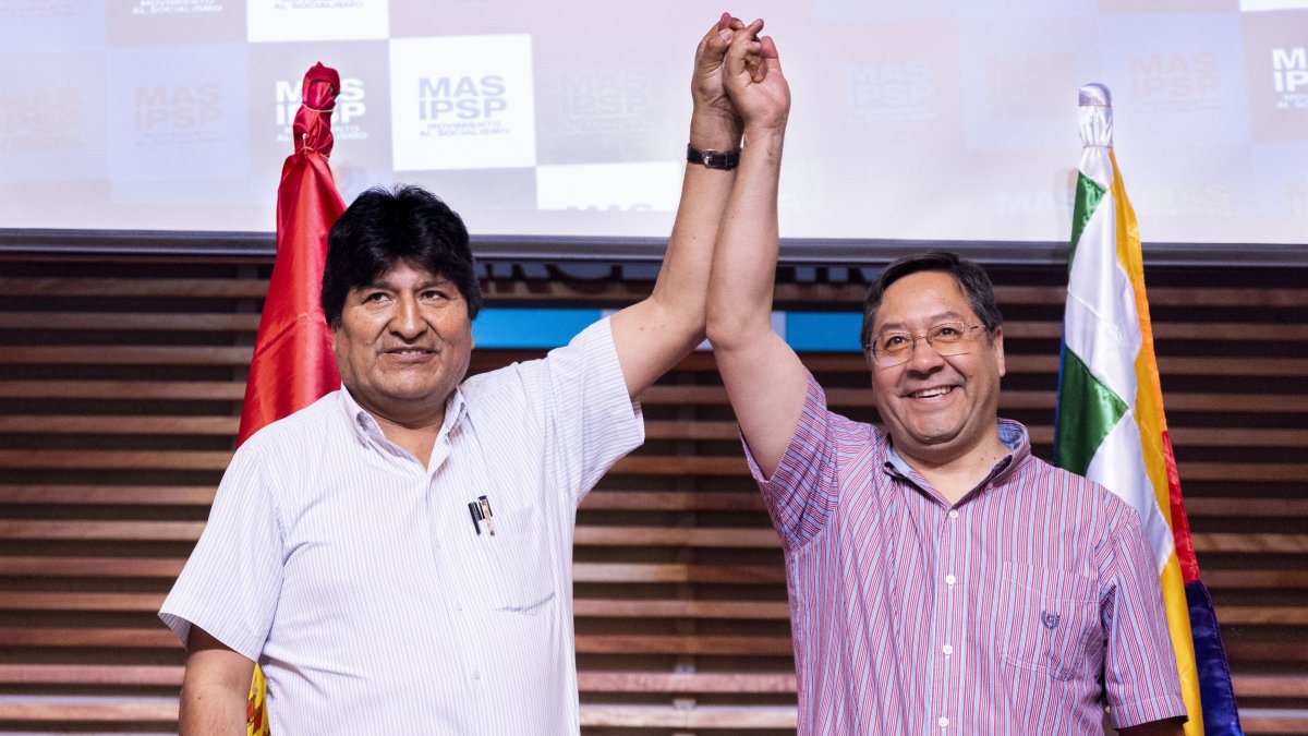 evo morales y luis arce y elecciones en Bolivia