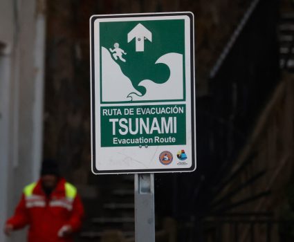 Tsunami: : Los horarios estimados para la llegada de olas